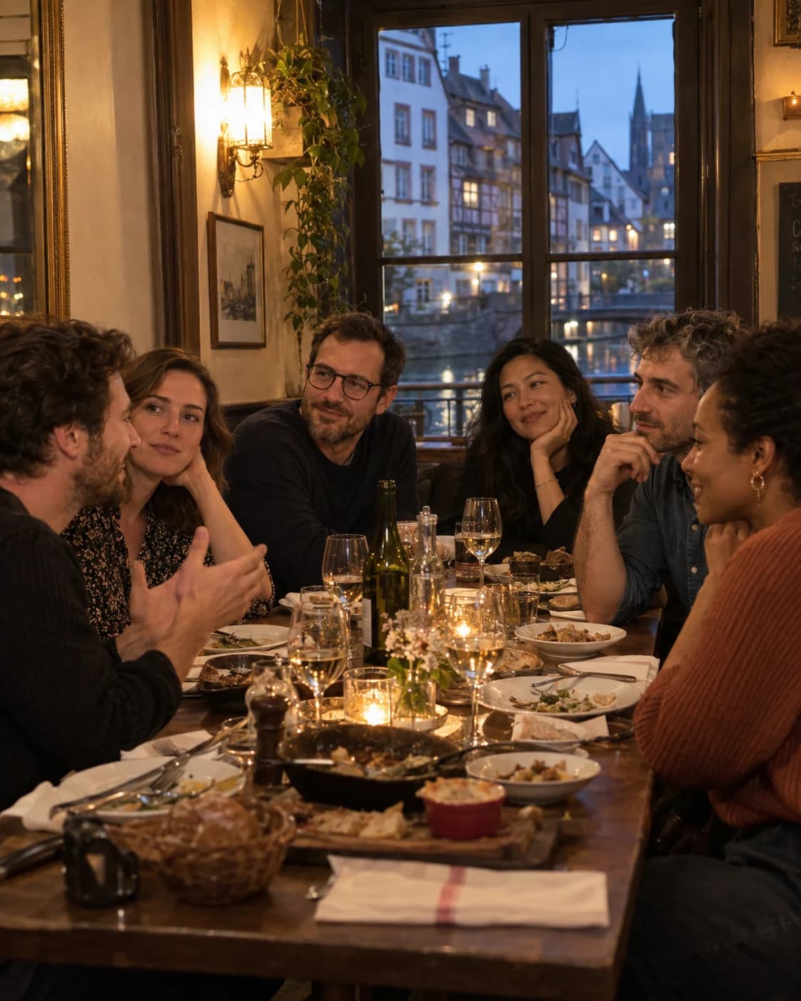 Des indépendants échangent autour d'un dîner à Strasbourg