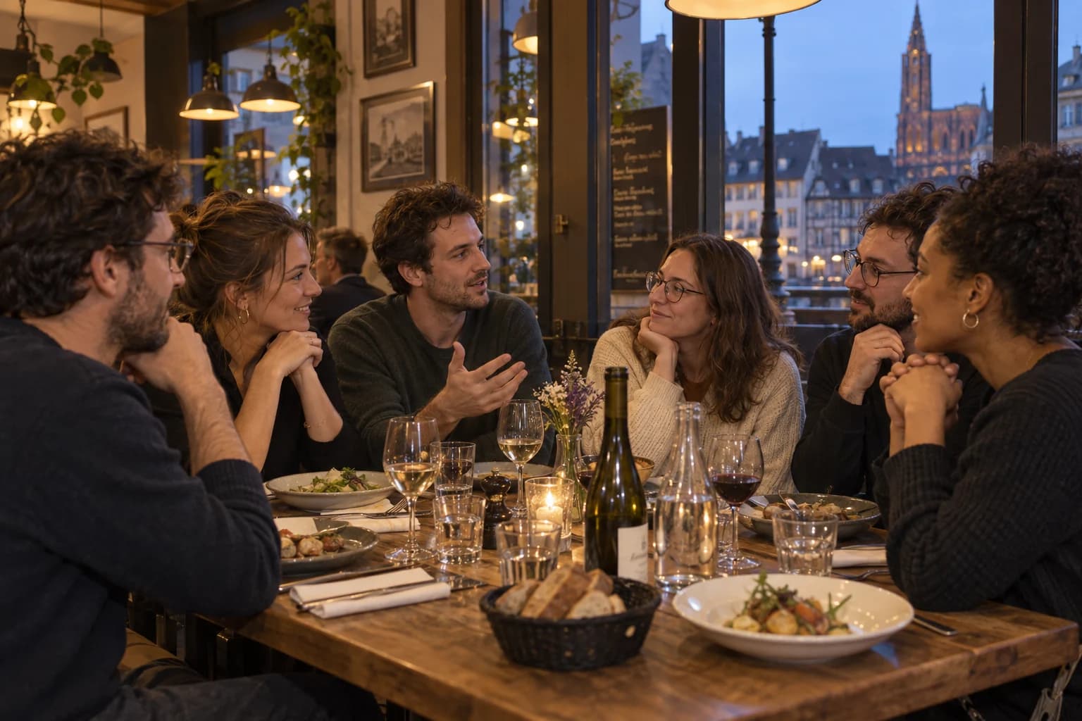 Des membres du Cercle réunis autour d’une table